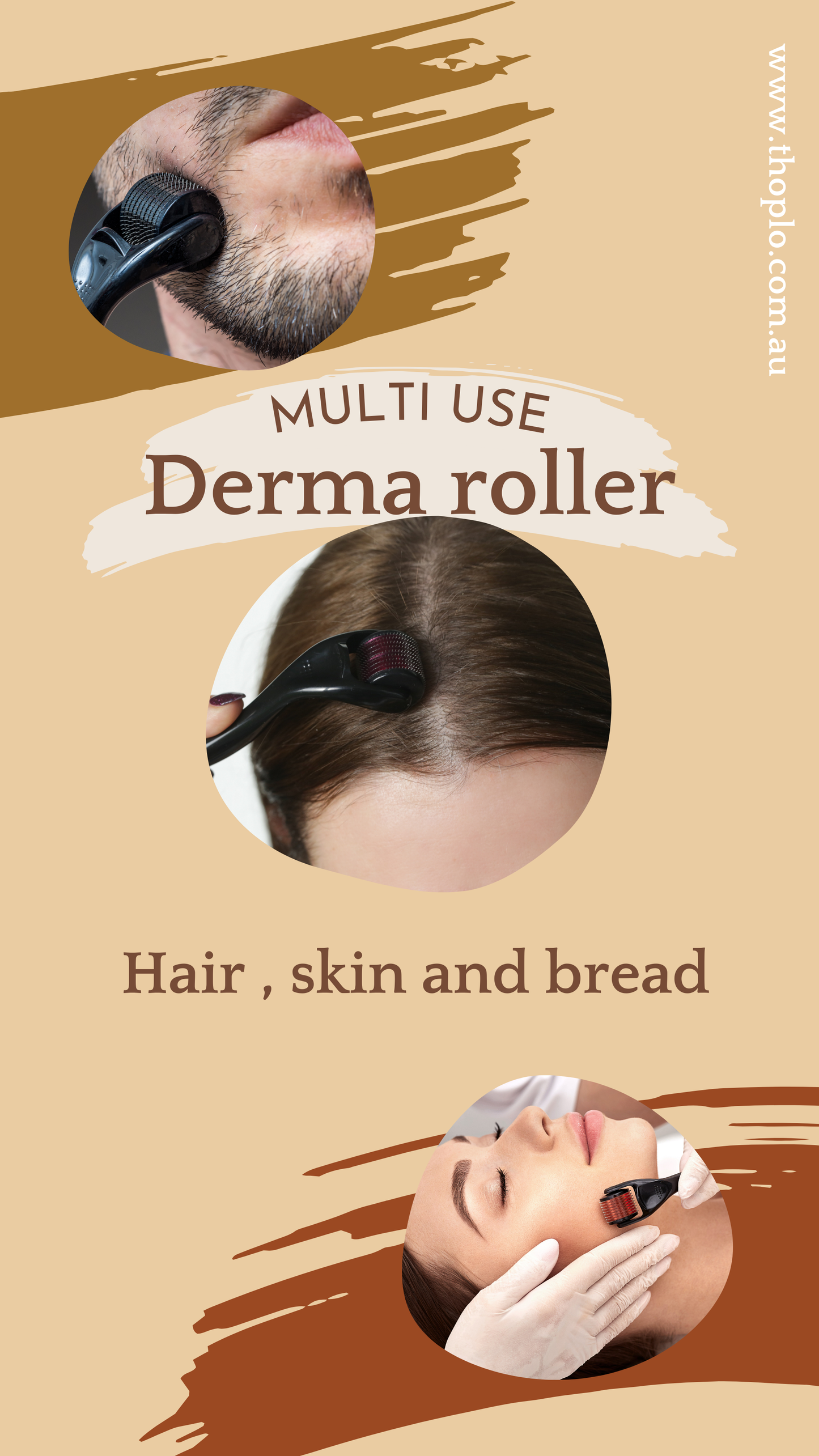 Hair oil 60ml with derma roller 0.25mm